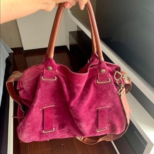 Theory Suede leather handbag
